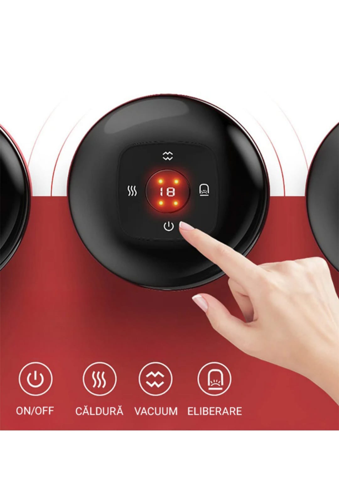 Aparat inteligent profesional de masaj cu ventuze electrice