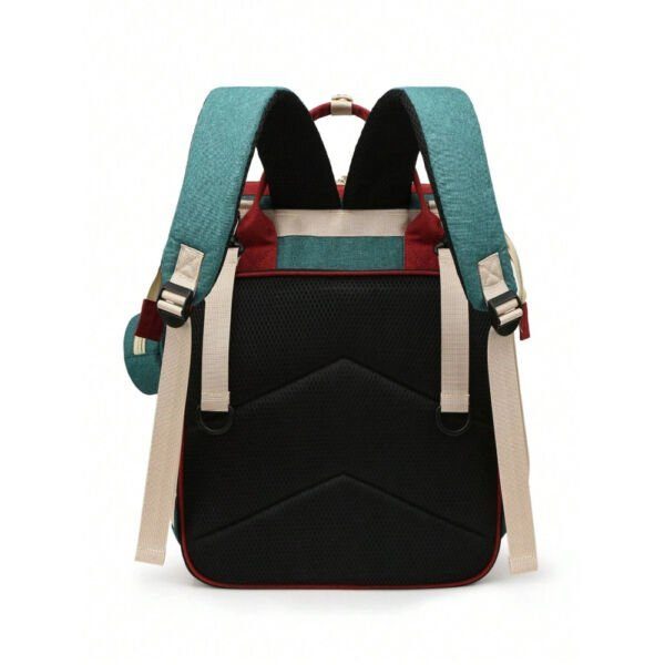 Geanta/rucsac,cu port USB si 14 compartimente, textil, 40 x 30 x 14 cm, multicolor