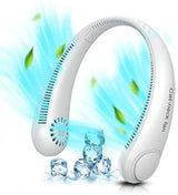 Mini-ventilatorul portabil pentru gât, cu acumulator și 3 trepte de viteză!