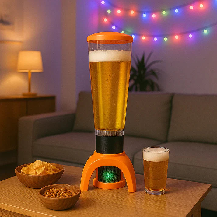 Dozator de bere cu Boxa Bluetooth, lumina LED RGB si Rezervor 3L