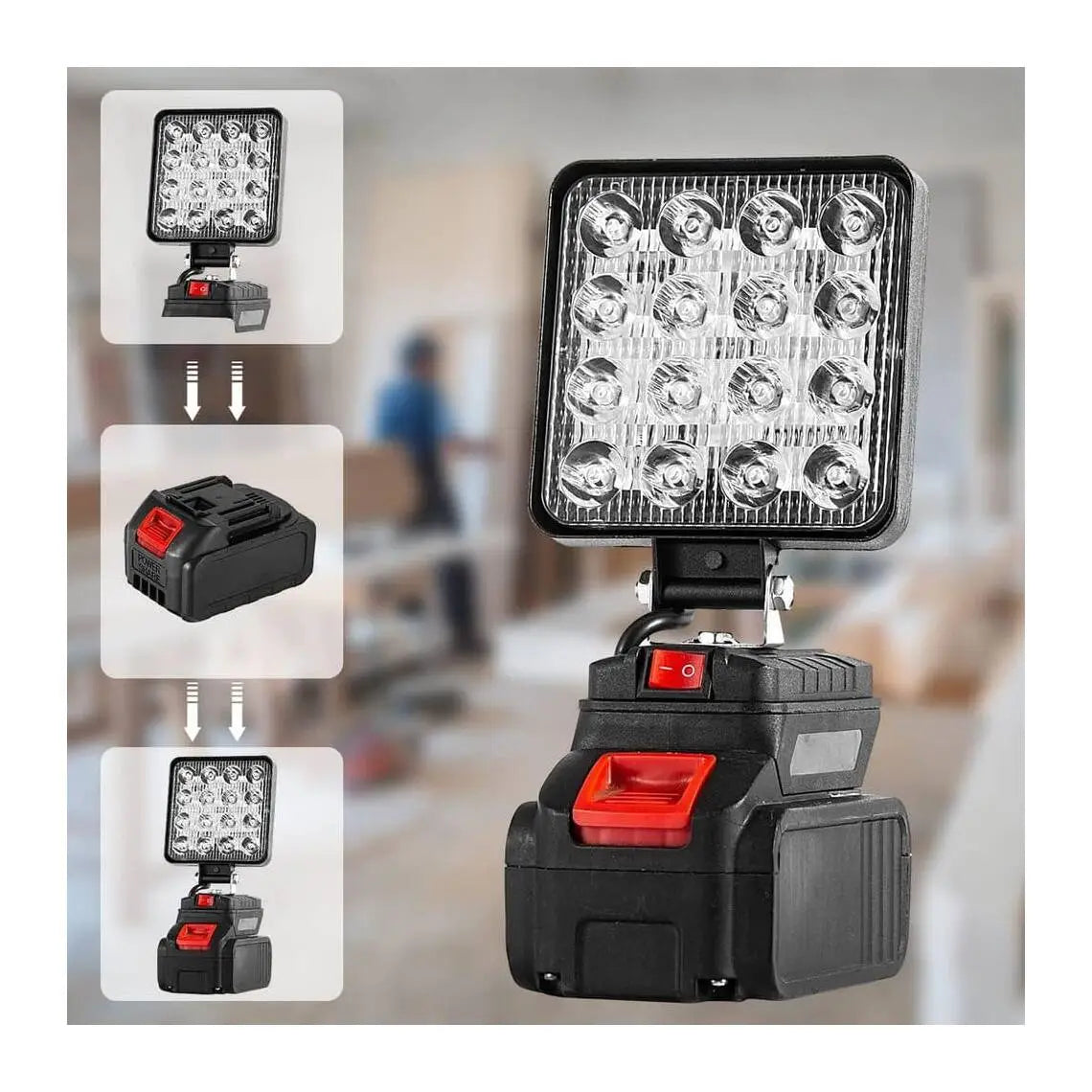 Lampa de lucru portabila, baterie li-ion 48V, proiector 48W