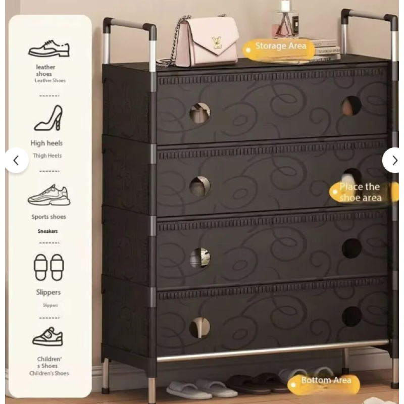 Dulap multifunctional pentru depozitarea pantofilor 5 rafturi 101x30x60