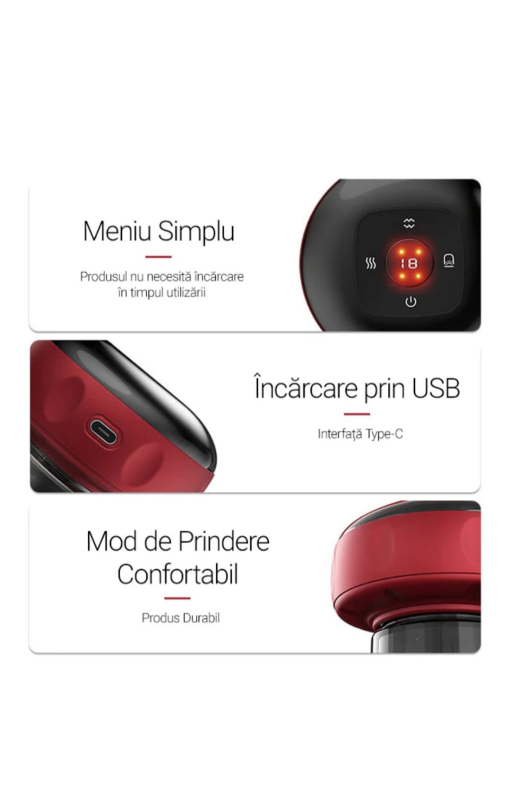 Aparat inteligent profesional de masaj cu ventuze electrice