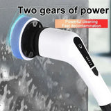 Perie electrică rotativă pentru curățenie – 9 capete, 450 RPM, 2 viteze, mâner extensibil și incărcare USB