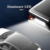 Compresor portabil 150 PSI (10,3 bar), afisaj digital LCD, lanterna LED, baterie 4000 mAh