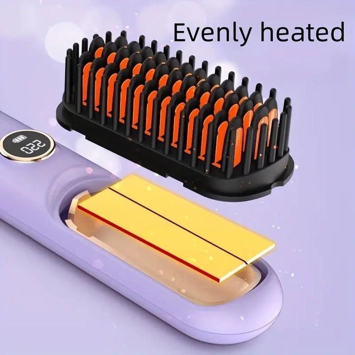 Perie de par electrica , incarcabila USB, design compact, tehnologie cu ioni negativi, pentru toate tipurile de par