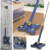 Mop plat cu 4 colturi , versatil, cap rotativ 360°, sistem revolutionar de stoarcere, usor de folosit, uscat, umed