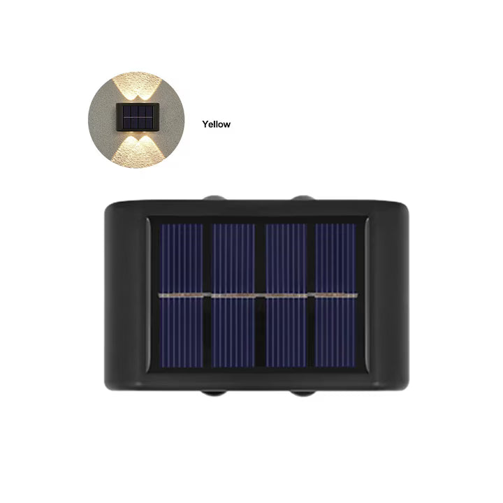 Set 4 x Lampa de perete, lumina solara cu 4 Leduri, pentru exterior, senzor de miscare