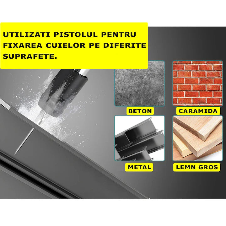 Mini Pistol manual pentru fixarea cuielor