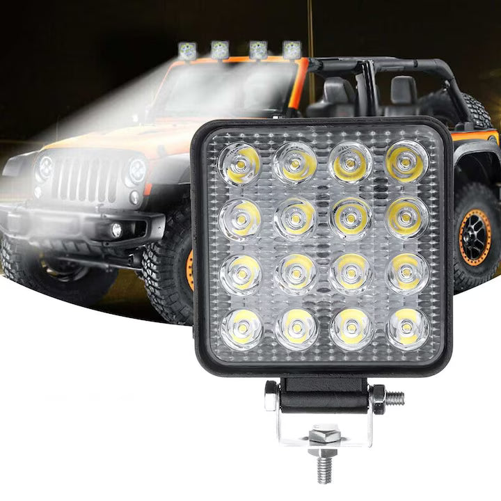 Set 8 Bucati Proiectore LED Auto, Offroad, 48W, 12V-24V