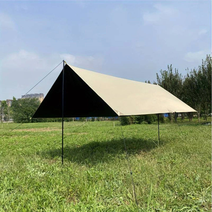 Cort umbrar impermeabil 3m x 5m, protecție UV, cu 2 stâlpi metalici