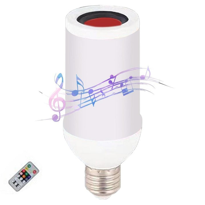 Bec bluetooth LED cu boxa RGBW, telecomanda, 9W
