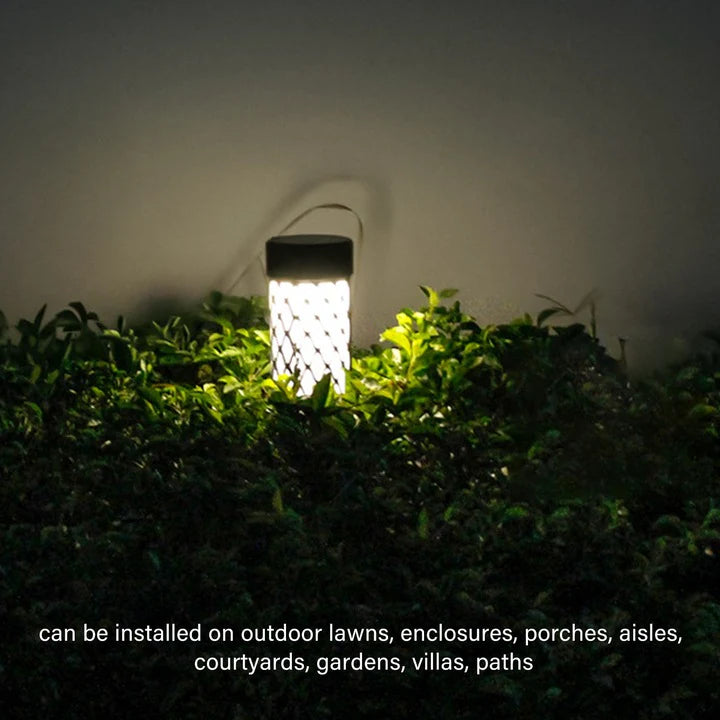 Set 2 x Lampa solara de gradina,decorativa, lumina calda, impermeabila IP65