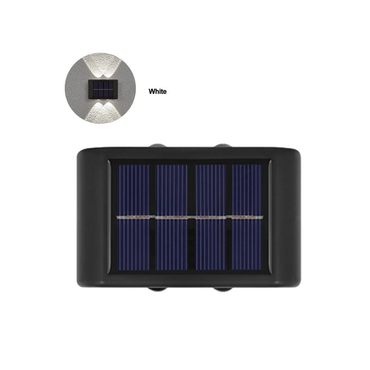 Set 4 x Lampa de perete, lumina solara cu 4 Leduri, pentru exterior, senzor de miscare