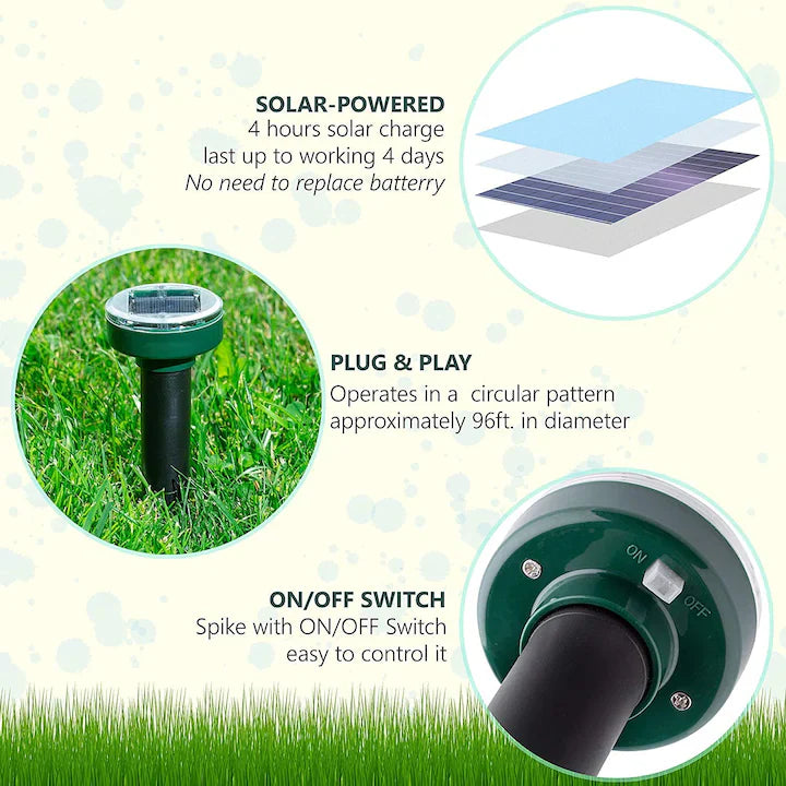 Set 4 aparate ultrasunete pentru rozatoare,solare