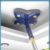 Mop plat cu 4 colturi , versatil, cap rotativ 360°, sistem revolutionar de stoarcere, usor de folosit, uscat, umed