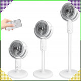 Ventilator fara fir, de birou, 5 viteze, oscilare automata, alb, 38x24.5cm