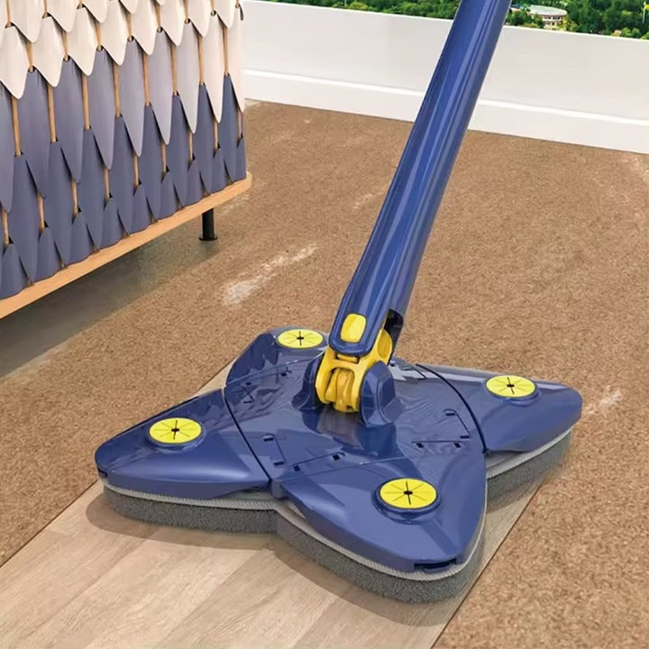 Mop plat cu 4 colturi , versatil, cap rotativ 360°, sistem revolutionar de stoarcere, usor de folosit, uscat, umed