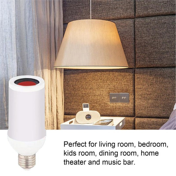 Bec bluetooth LED cu boxa RGBW, telecomanda, 9W