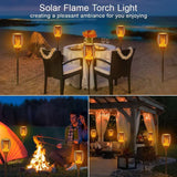 Set 10 x Lampa solara tip torta cu efect flacara