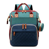 Geanta/rucsac,cu port USB si 14 compartimente, textil, 40 x 30 x 14 cm, multicolor