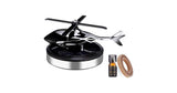 Odorizant auto cu incarcare solara, baza antideranpanta, ulei esential si pipeta incluse, model elicopter