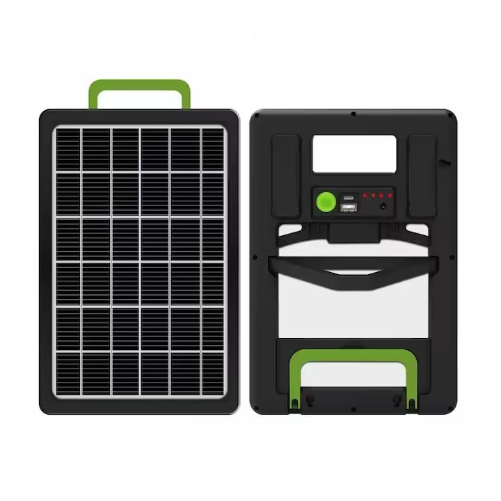 Panou solar 15W cu acumulator 1200mAh, GD-100S, portabil, cu mufe pentru incarcare devide-uri, 29x19cm, negru