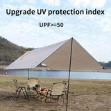 Cort umbrar impermeabil 3m x 5m, protecție UV, cu 2 stâlpi metalici