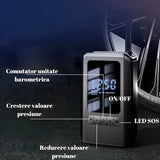 Compresor portabil 150 PSI (10,3 bar), afisaj digital LCD, lanterna LED, baterie 4000 mAh
