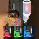 Bec bluetooth LED cu boxa RGBW, telecomanda, 9W