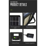 Panou solar 15W cu acumulator 1200mAh, GD-100S, portabil, cu mufe pentru incarcare devide-uri, 29x19cm, negru