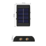 Set 4 x Lampa de perete, lumina solara cu 4 Leduri, pentru exterior, senzor de miscare