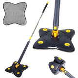 Mop plat cu 4 colturi , versatil, cap rotativ 360°, sistem revolutionar de stoarcere, usor de folosit, uscat, umed