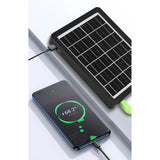 Panou solar portabil, 15w, cu lanterna, baterie 10000mAh, 5V-3A, usb tip C
