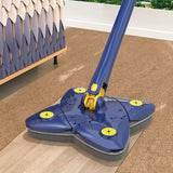 Mop plat cu 4 colturi , versatil, cap rotativ 360°, sistem revolutionar de stoarcere, usor de folosit, uscat, umed